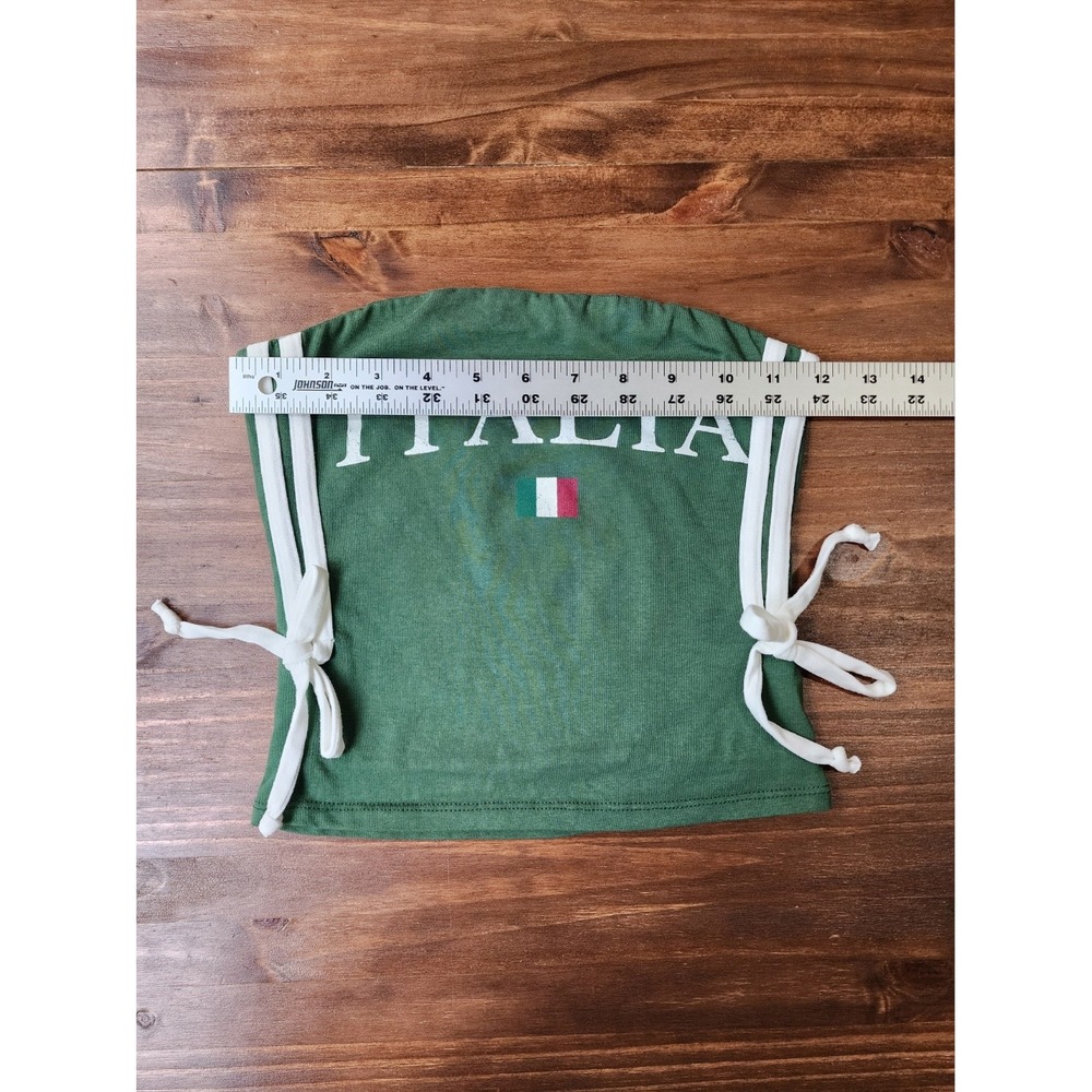 Altar'd State Blokecette Italia Tube Top Side Tie Bandeau XXS Green - Picture 5 of 6